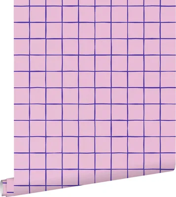 Productafbeelding van ESTAhome behang geblokt motief paars 50 x 900 cm