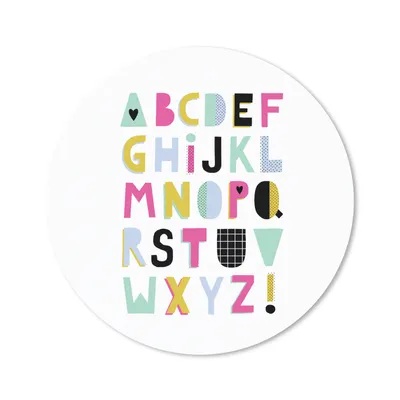 Produktbild von MuchoWow® Mauspad Mousepad Alphabet - Buchstaben - Weiß 30x30 cm - Mousepads - Maus Mat - Pad - Mausunterlage - Tischunterlage - Schreibtischmatten