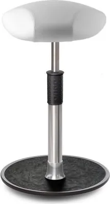 Produktbild von Sitz- Stehhocker Free Tall Triangel skai Kunstleder Weiß chrom /schwarz.