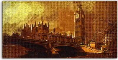 Produktbild von Coloray Acrylbild 100x50  Wandbild Acrylbilder Foto Kunstdruck Londoner Kunst Brücke