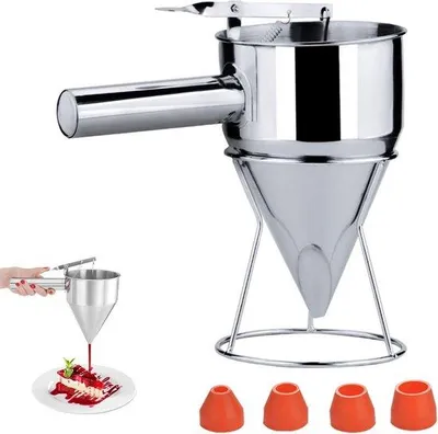Produktbild von Backtrichter 18mm Edelstahl Teigausgeber für Küche und Backerei