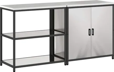 Obrázek produktu pro vidaXL Sada úložných boxů do kuchyně HATTEM, 2 kusy, stříbrná, nerezová ocel