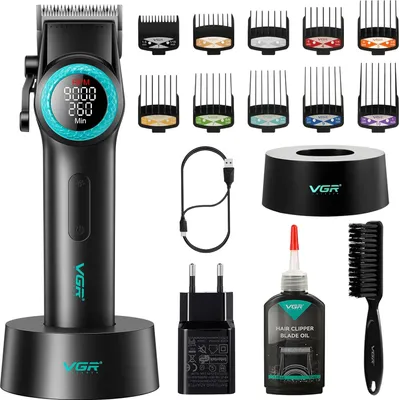 Produktbild von Professionelle Haarschneidemaschine für Männer, schnurlose Friseurschermaschine zum Haarschneiden, Kohlenstoffstahlklinge für Barbiere,9000 U/min