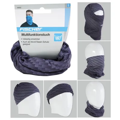 Produktbild von FISCHER Multifunktionstuch, Microfaser, anthrazit/carbon aus hochwertiger Microfaser, dehnbar, auch als Schal,
