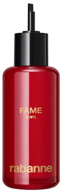 Imagen del producto de Rabanne Fame In Love Parfum Elixir, para mujer, 200 ml, botella de recambio, notas de: albahaca, mandarina verde, fresa, incienso, lirio, jazmín, pachulí, vainilla