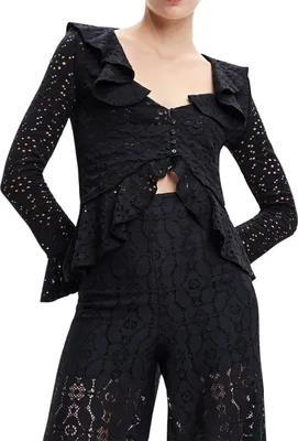 Image de T-shirt DESIGUAL Femme Coton Noir GR76854 - Taille : L