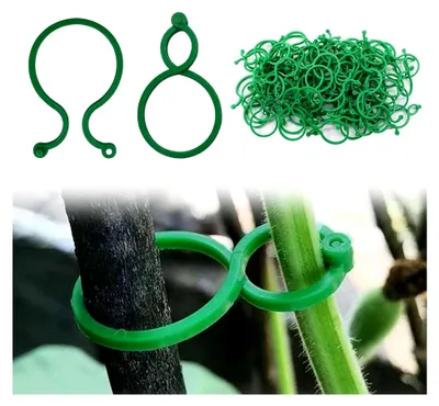 Produktbild von 200 Stück Pflanzenclips zur Unterstützung und Befestigung von Pflanzen, verstellbare Pflanzenklammern für Blumen, Reben und Gemüse