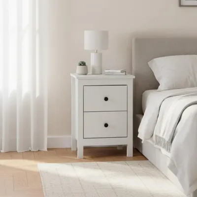 Immagine prodotto di Comodino Karlstad61A con 2 cassetti colore bianco 39x30x54H