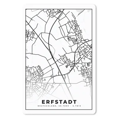 Produktbild von MuchoWow® Mauspad Mousepad Stadtplan - Karte - Erfstadt 40x60 cm - Mousepads - Maus Mat - Pad - Mausunterlage - Schreibtisch Accesoire