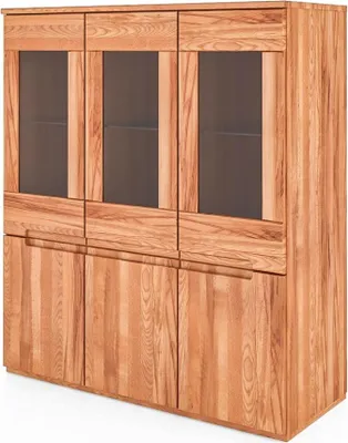 Produktbild von Anrichte Bento aus Kernbuche massiv 111x45x129 cm mit 6 Türen und Glas