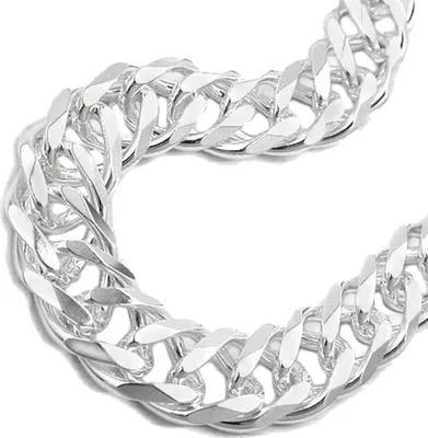 Produktbild von Armband Armkette Doppelpanzer aus Echt Silber 925 21cm Armschmuck Herren