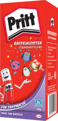 Produktbild von Pritt Bastelkleister für Pappmache Pulverform 125 g (ergibt 6,5 Liter Kleister)
