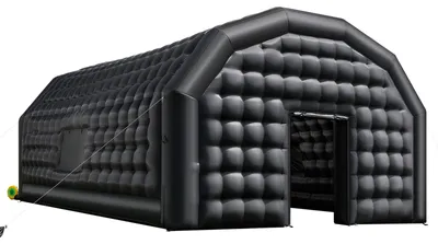 Zdjęcie produktu dla Nadmuchiwany namiot imprezowy SucceBuy 8x6x4 m, namiot sześcienny do dyskotek, klubów nocnych i imprez, namiot ślubny z dmuchawą o mocy 1100 W, workiem z piaskiem, 2 oknami, idealny na urodziny i wesela, czarny