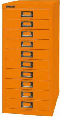 Produktbild von BISLEY MultiDrawer™ L2910 Schubladenschrank orange 10 Schubladen 27,8 x 38,0 x 59,0 cm