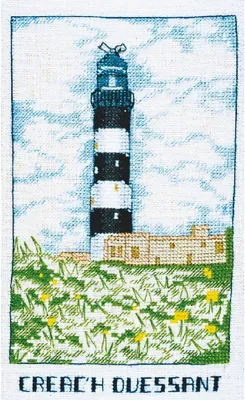 Produktbild von Le Bonheur des Dames Kreuzstich Set "Leuchtturm von Creac'h Ouessant", Zählmuster, 10,5x17,5cm