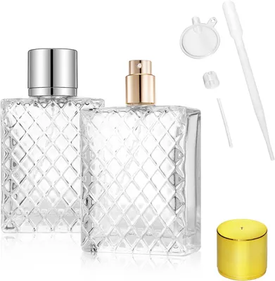 Produktbild von Parfumzerstaeuber 100 ml, 2 Stück, Glasflaschen, mit Trichter und Pipette, für Reisen