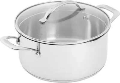 Produktbild von Scanpan Kochtopf mit Glasdeckel - Edelstahl, 18 cm, 2.5 L, Induktion, Ofenfest, Spülmaschinengeeignet