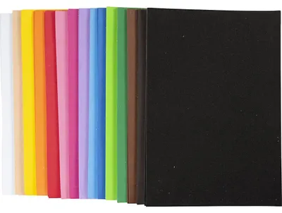 Produktbild von Moosgummi, selbstklebend, A4, Blatt 210x297 mm, Dicke 2 mm, 30 Bl. sort./ 1 Pck