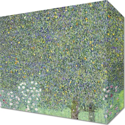 Obrázok produktu pre Obraz 20x20cm Ružové kríky pod stromami, Klimt Vintage