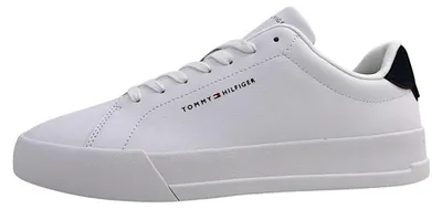 Productafbeelding van Tommy Hilfiger TH Court LTH Detail Herrenschuhe sportlicher Schnürer Weiß