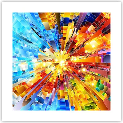 Produktbild von Poster - Poster ohne Rahmen - Abstraktion modern - 40x40 cm - Wand Bild - Wanddeko - Wandbilder - Kunstposter - Wandposter - Bilder - Kunstdruck - Wanddekoration - Wandbild - P2XAC40x40-3982