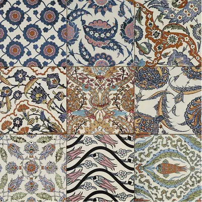 Produktbild von Orientalische Patchwork-Wandfliesen – 59,2x20 cm Matt