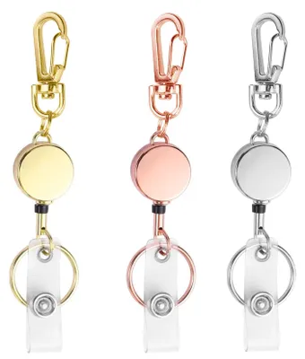 Image de Porte-clés et porte-cartes extensible (argent, or rose, or, 3 pièces)
