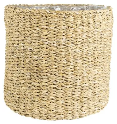 Produktbild von Ter Steege Pflanzenkorb Seegras Natur-Beige D 30 cm H 27 cm Öffnung 26 cm