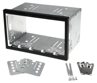 Produktbild von Auto Radio Blende Halterung Schacht Rahmen 110mm Doppel DIN ISO universal Metall