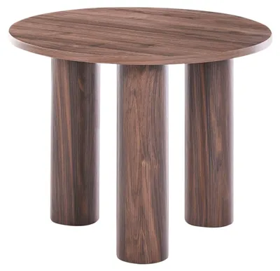 Zdjęcie produktu dla BELIANI Stolik kawowy MDF ciemna okleina do salonu retro okrągły