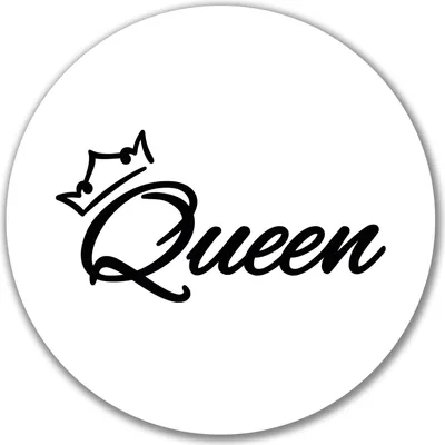 Produktbild von Huuraa Aufkleber Queen Krone 10cm rund Sticker Geschenkidee