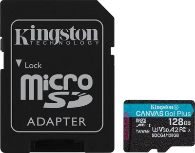 Zdjęcie produktu dla Kingston | Canvas Go! Plus | 128 GB | microSD | Klasa pamięci flash Class 10, UHS-I, U3, V30, A2