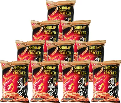Produktbild von Nong Shim Shrimps Chips scharf 10x75g