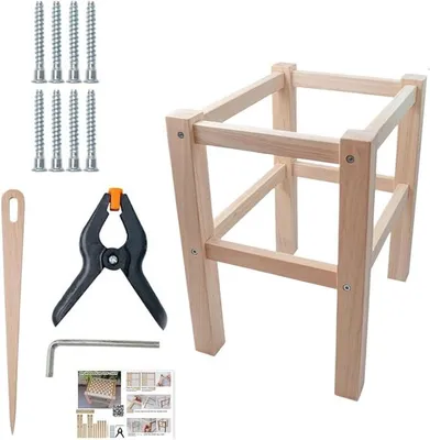 Imagen del producto de Kit de bricolaje Silecomplaza para la estructura de taburetes de madera, ideal para principiantes