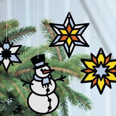 Image de Kit de décoration pour fenêtre "Hiver"