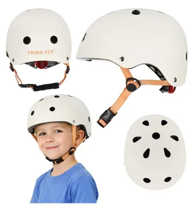 Zdjęcie produktu dla Kask rowerowy dla dziecka Trike Fix dziecięcy regulowany LED S 48-54cm beżowy