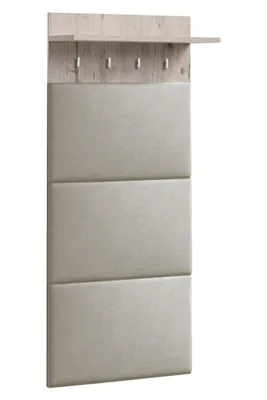 Produktbild von Garderobenständer mit Polsterpaneelen TELA - Wellington Eiche / Beige