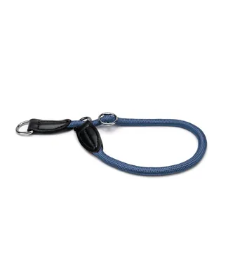 Obrázek produktu pro obojek lionto pull-stop, nastavitelný a lehký, nylonový obojek pro retrívry se stop kroužkem, délka 65 cm, průměr 1 cm, modrý