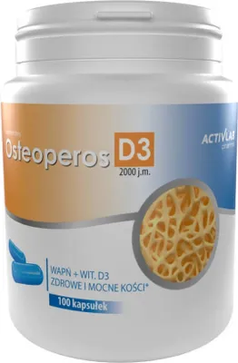 Produktbild von Osteoperos D3 2000 IU – Kalzium und Vitamin D3 für starke Knochen und Zähne
