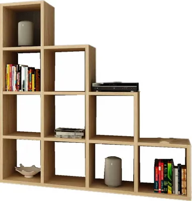 Produktbild von Modernes Regal Treppenform Für Bücher Regale Sachino Eiche Sonoma