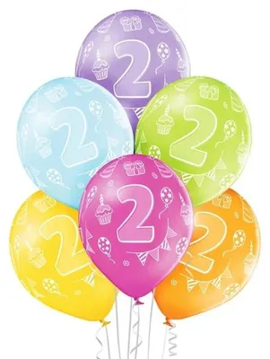 Image de Ballons d'anniversaire "Balony 2", 30 cm, lot de 6 - Aliga
