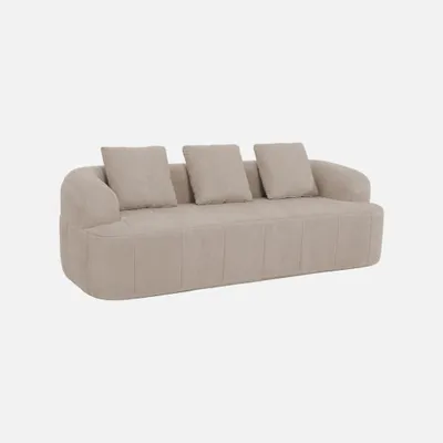 Immagine prodotto di sweeek - Divano a 3 posti con rivestimento in tessuto - Beige
