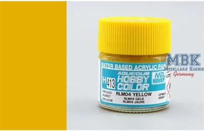 Produktbild von Mr Hobby - Gunze H-413 - Aqueous Hobby Colors (10 ml) RLM04 Yellow - Neu