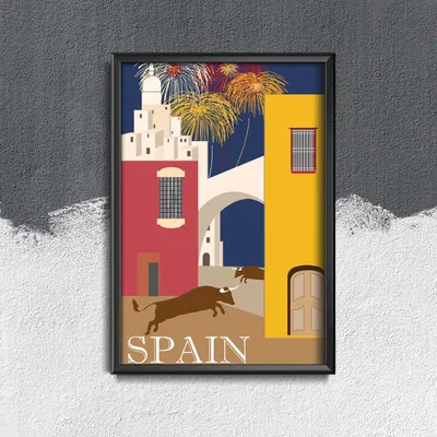 Produktbild von Poster - Canvas - Leinwand - 21 cm x 29,7 cm - Fotoposter - Leinwandkunst - Spanien