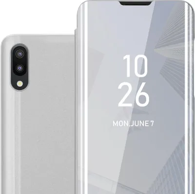 Obrázek produktu pro Cadorabo Pouzdro na mobilní telefon pro Samsung Galaxy A10 / M10 ve stříbrném krytu Zadní kryt Ochranné pouzdro typu kniha Pouzdro typu kniha