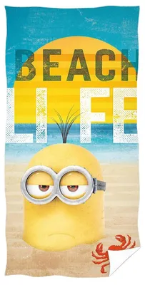Produktbild von Minions - Badetuch TA12227 (Einheitsgröße) (Gelb/Blau/Weiß)