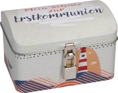 Produktbild von Geschenkset für Erstkommunion, Serie Mein Schatz, mit Schloss, inkl. Rosenkranz und Begleitheft