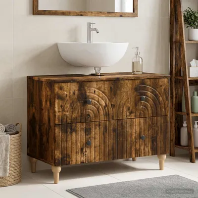 Obrázok produktu pre Maison Exclusive – Skrinka pod umývadlo ALKMAAR, Imitácia dreva "duba", 82 x 41 x 59 cm