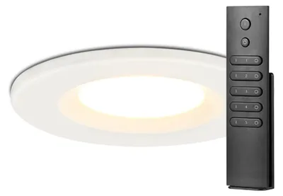 Image de HOFTRONIC - Spot LED encastrable dimmable 6W 2700K IP65 blanc lot de 16