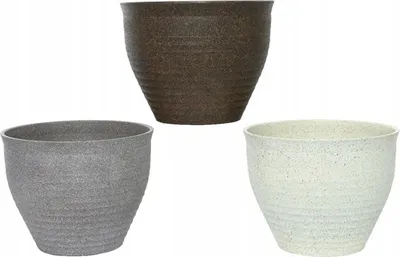 Image de Pot à plantes rond en plastique Mix 24 cm